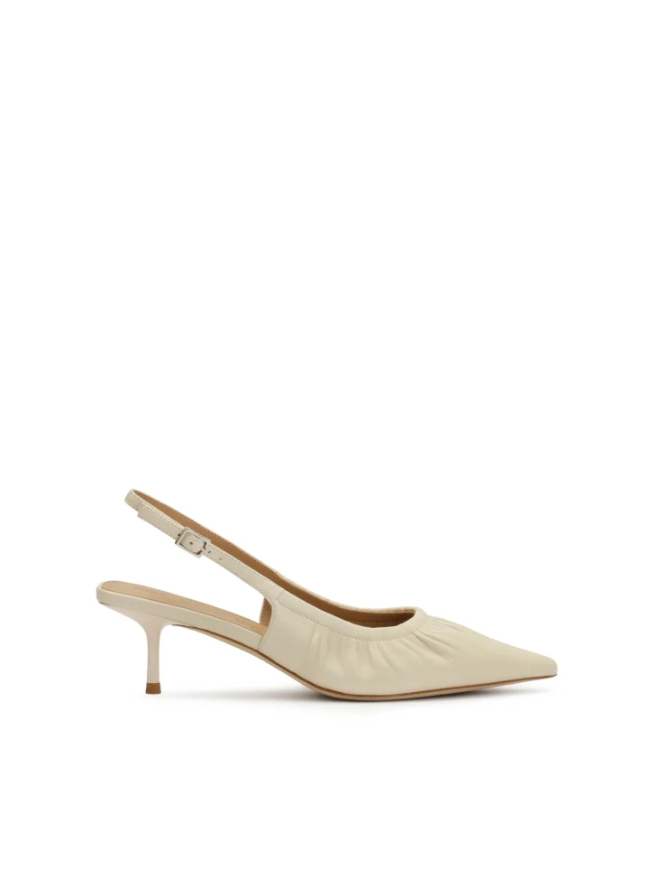 kazar Cream pumps with open heel
