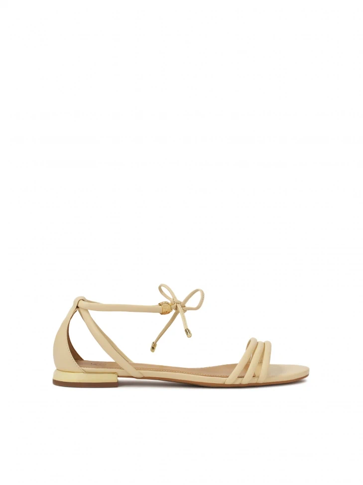 kazar Cream sandals with binding and full heel
