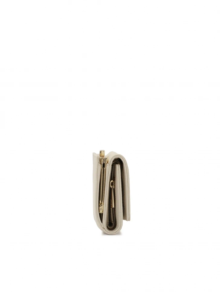 Kazar Cream Small Leather Wallet