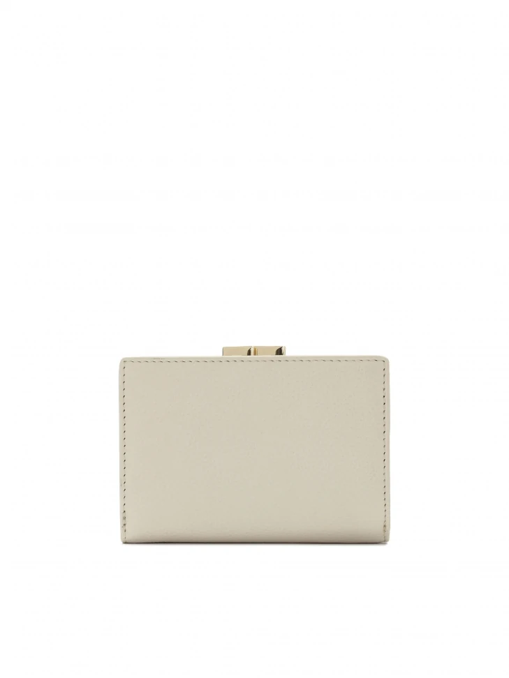 Kazar Cream Small Leather Wallet