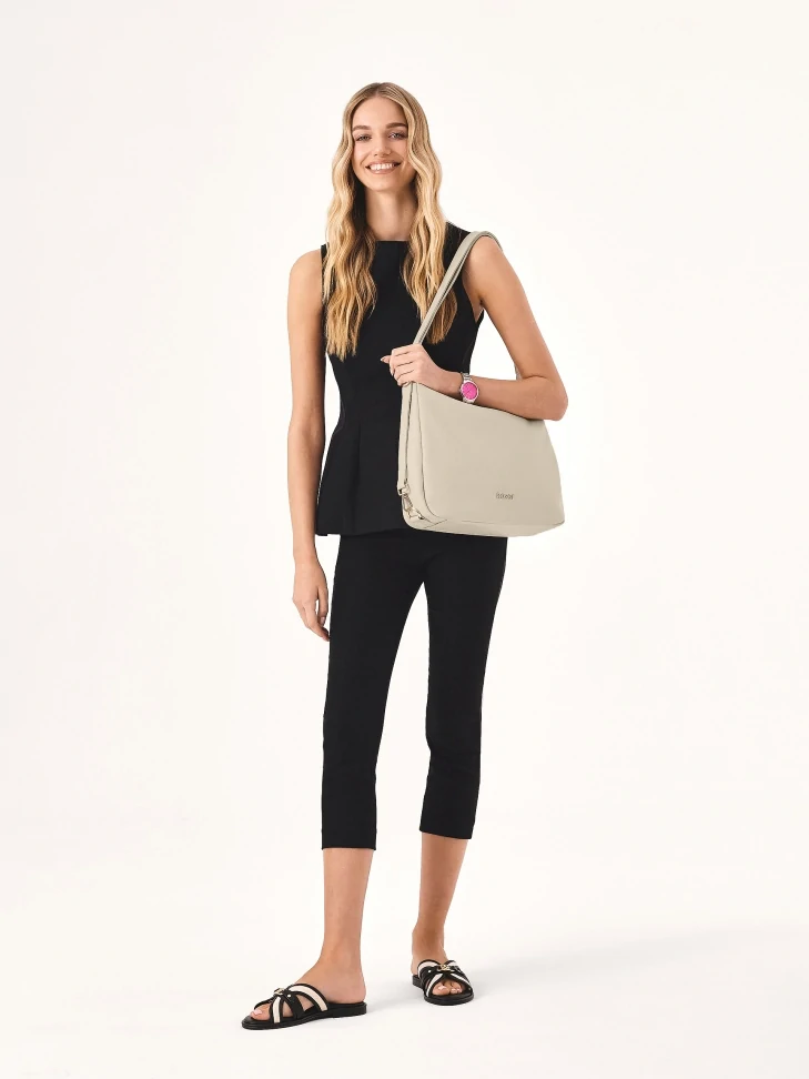 Kazar Cream Zippered Mailbag