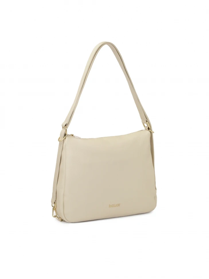 Kazar Cream Zippered Mailbag