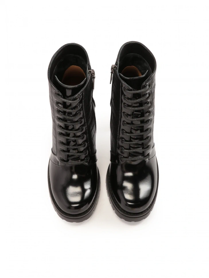 Kazar Crocodile Pattern Boots