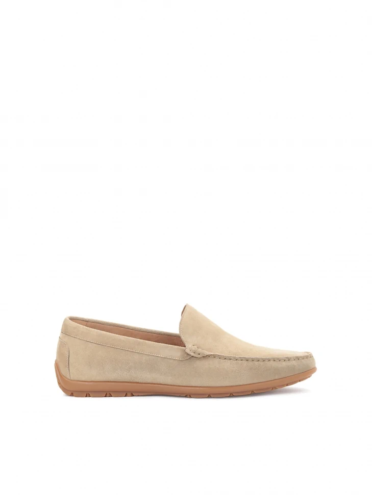 kazar Cult beige suede moccasins for men