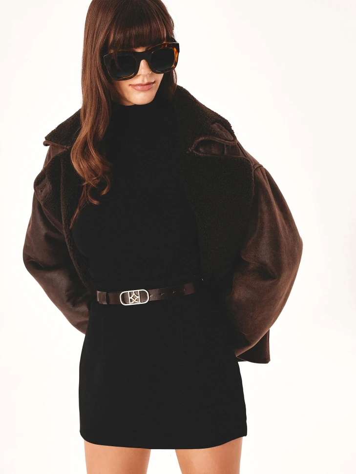 Kazar Dark Brown Belt With Elegant Buckle