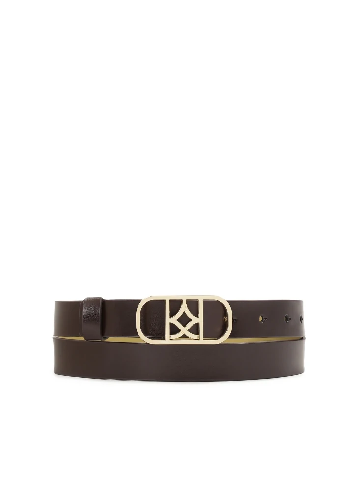 kazar Dark brown belt with elegant buckle