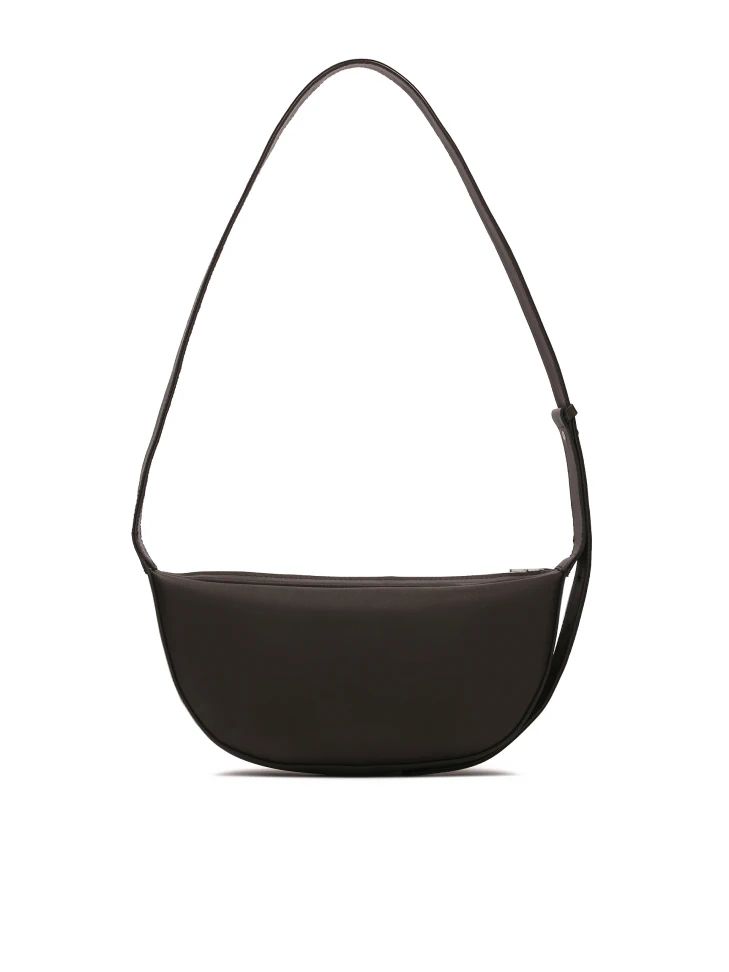 Kazar Dark Brown Handbag With Silver Hardware