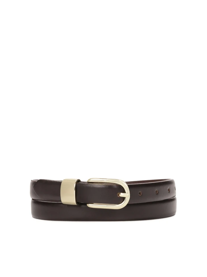 kazar Dark brown leather belt