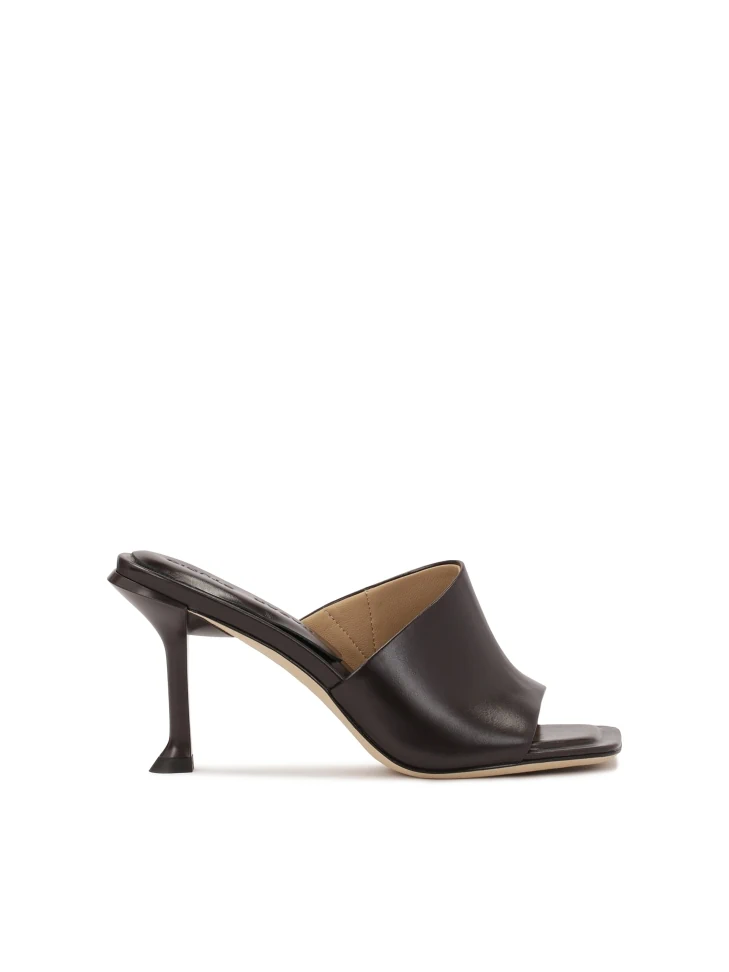 kazar Dark brown mules with a cup heel