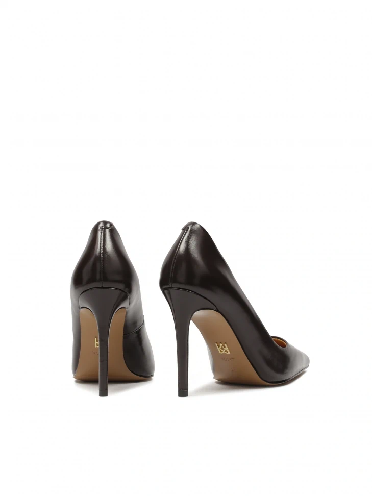 Kazar Dark Brown Pumps With A Slender Heel
