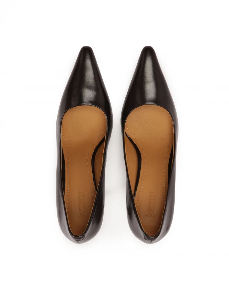 Kazar Dark Brown Pumps With A Slender Heel