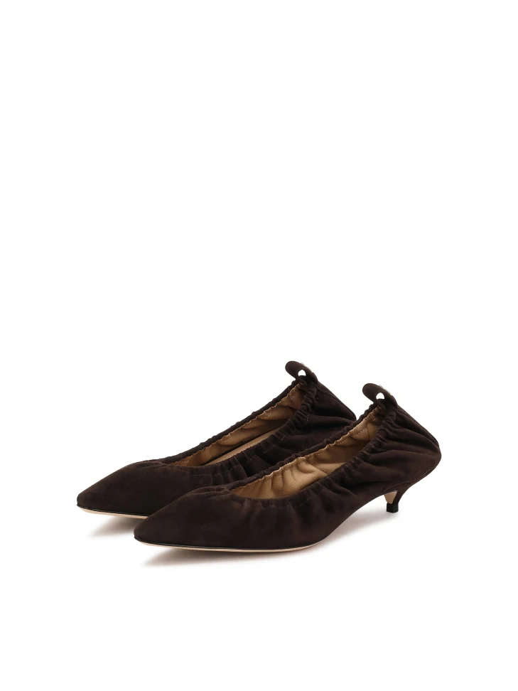 Kazar Dark Brown Rippled Pumps