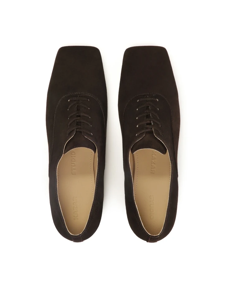 Kazar Dark Brown Shoes With Low Upper