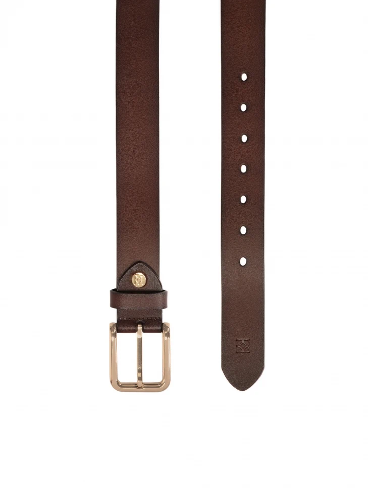 Kazar Dark Brown Smooth Leather Belt