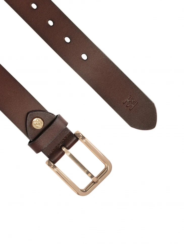 Kazar Dark Brown Smooth Leather Belt