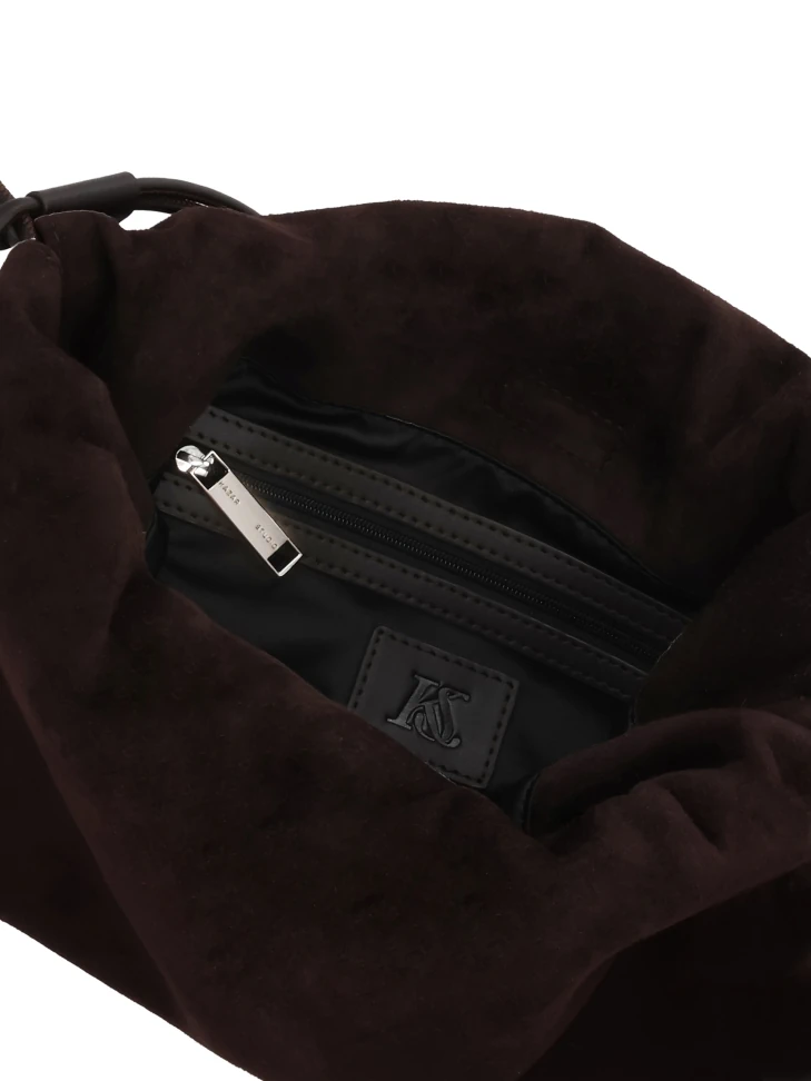 Kazar Dark Brown Soft Suede Bag
