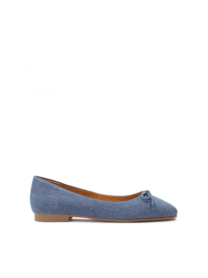 kazar Denim ballerinas with a bow