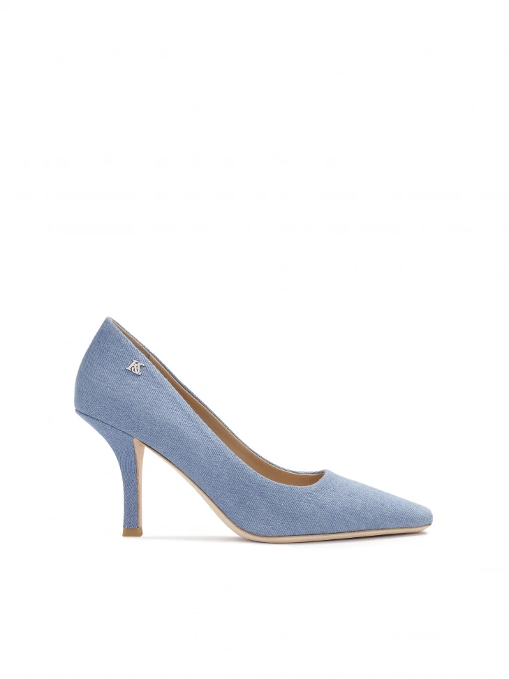 kazar Denim stilettos with a comfortable heel
