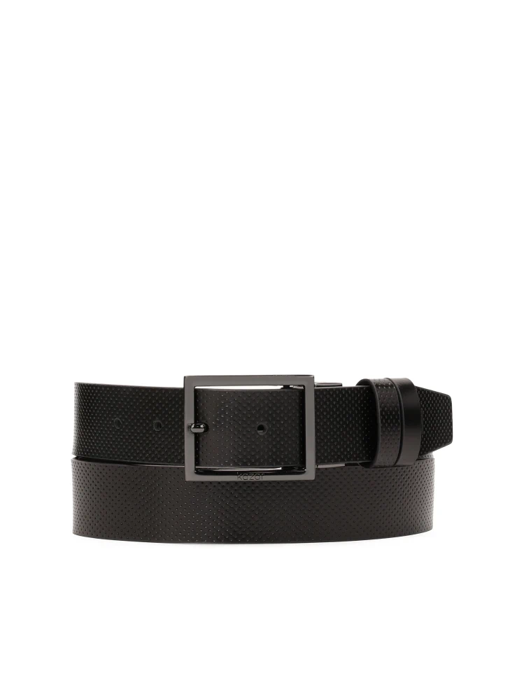 Kazar Double-sided Leather Belt With Perforations
