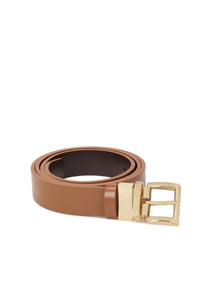 Kazar Double-sided Leather Strap In Brown Colors