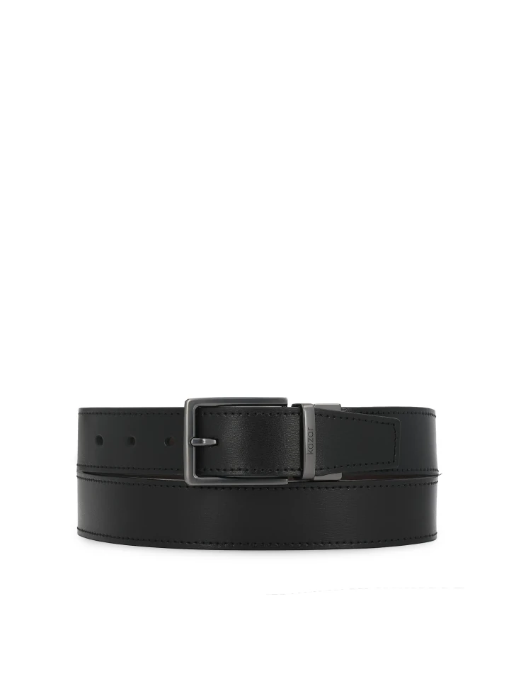 kazar Double-sided men's natural leather belt