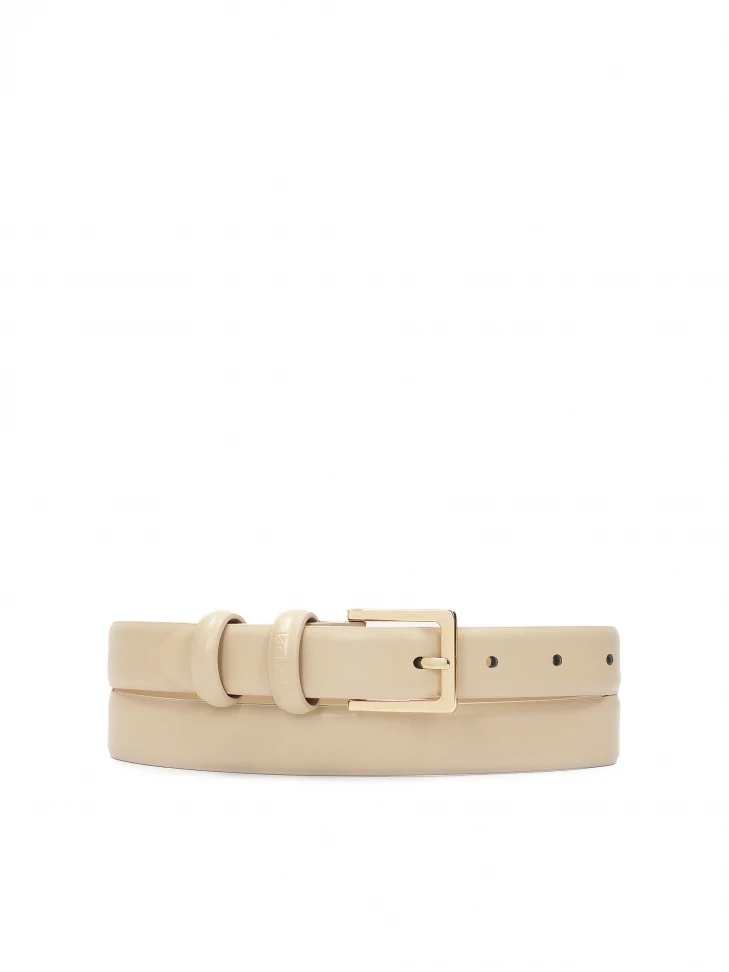 kazar Elegant beige dress belt with square buckle
