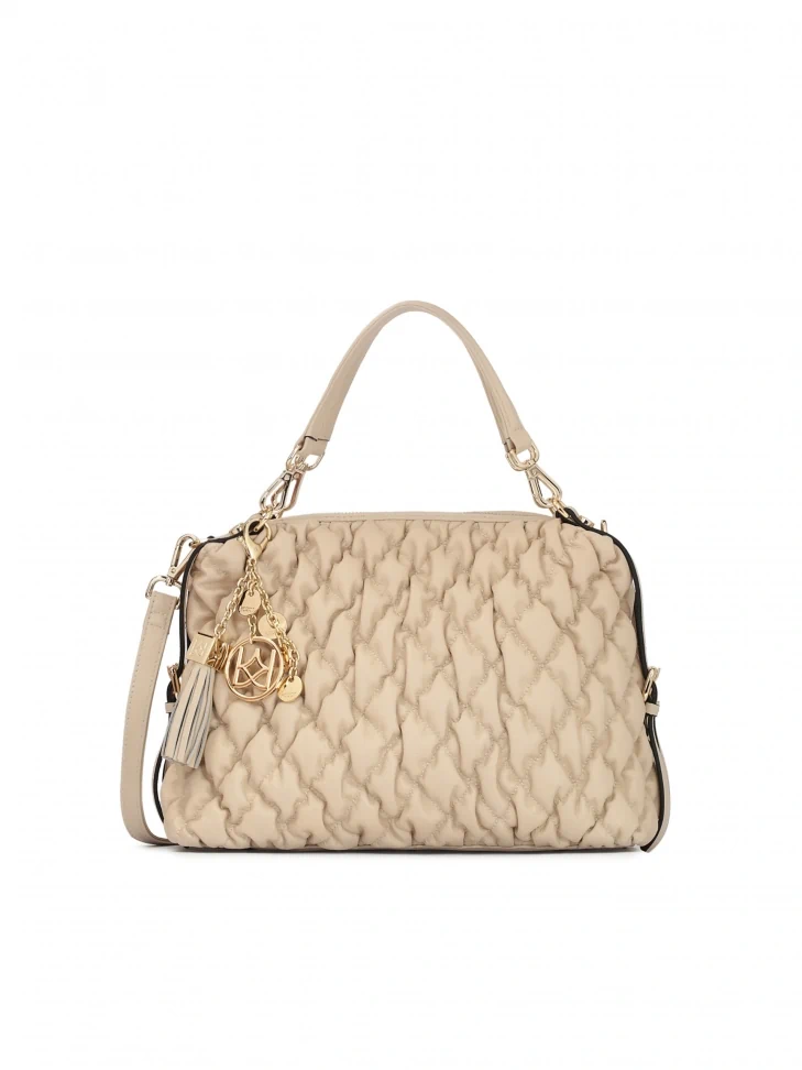 kazar Elegant beige quilted bag