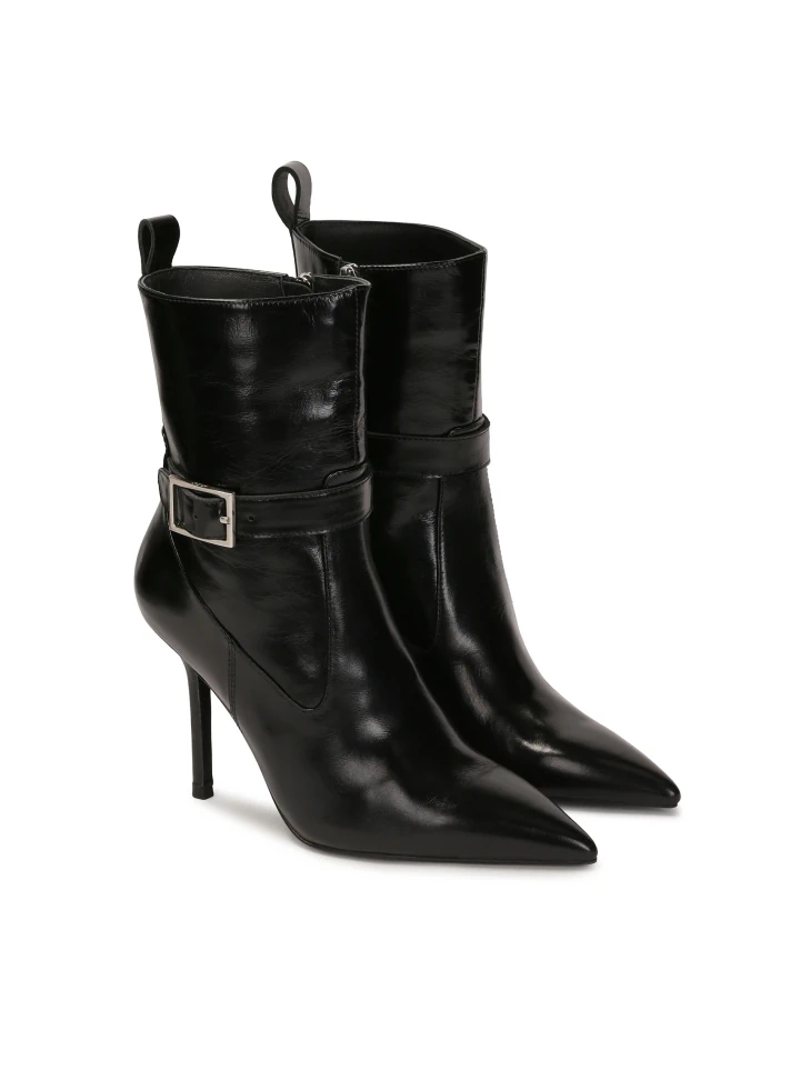 Kazar Elegant Black Boots On A Thin Stiletto Heel