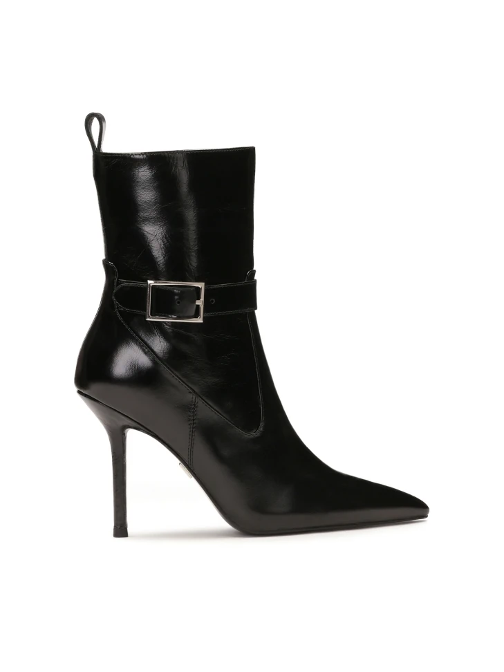 kazar Elegant black boots on a thin stiletto heel