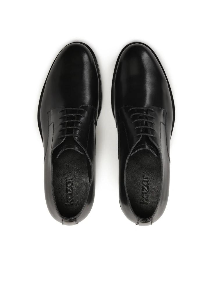 Kazar Elegant Black Derby Shoes For Suit