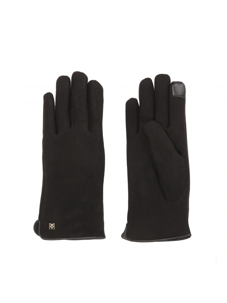 Kazar Elegant Black Fabric Gloves