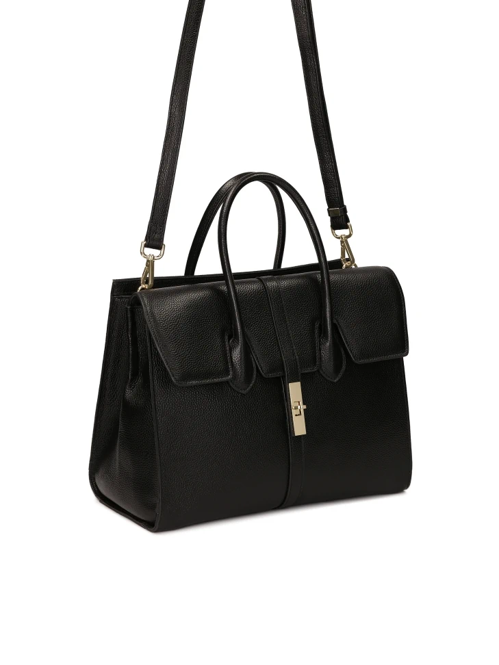 Kazar Elegant Black Fashion Handbag
