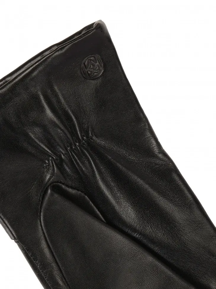 Kazar Elegant Black Gloves With A Decorative Knot