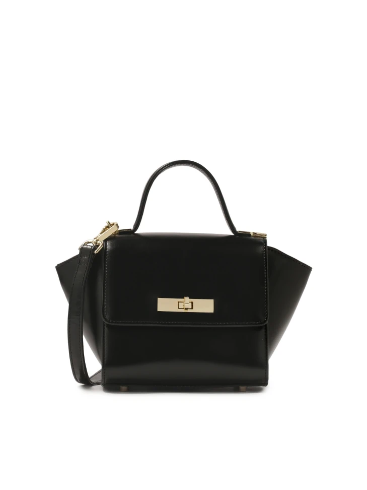 kazar Elegant black handbag with a unique shape