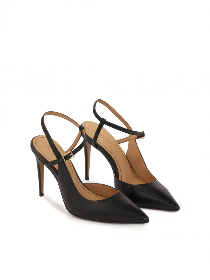 Kazar Elegant Black Pumps With Cut-out Upper