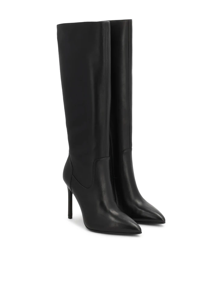 Kazar Elegant Black Stiletto Heeled Boots