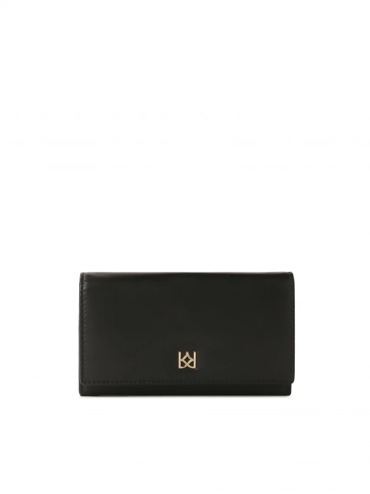 kazar Elegant black wallet made of natural leather