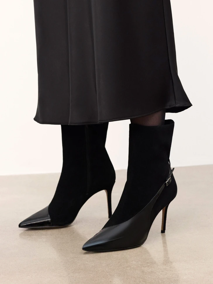 Kazar Elegant Boots In Suede And Patent Leather