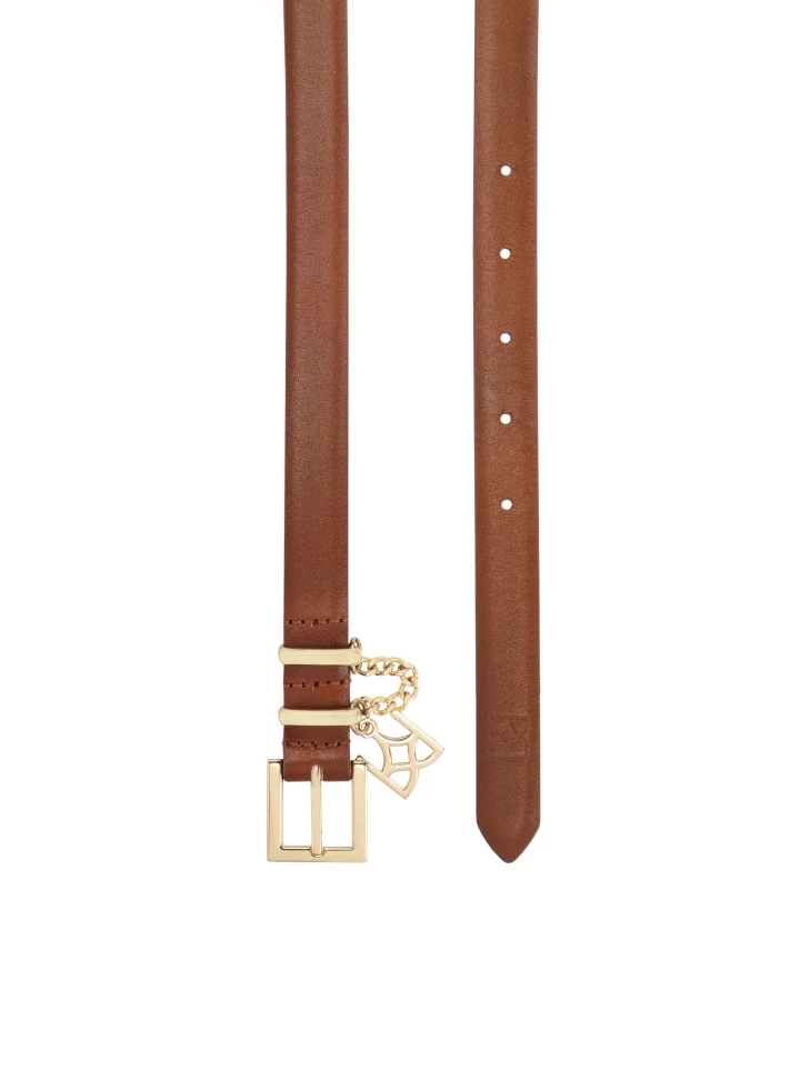 Kazar Elegant Brown Belt With Metal Details