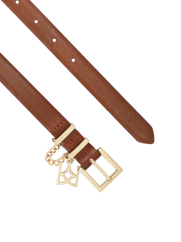 Kazar Elegant Brown Belt With Metal Details