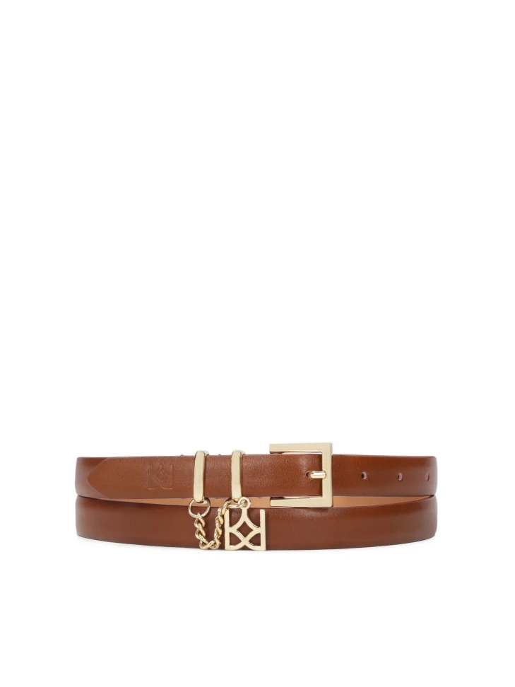 kazar Elegant brown belt with metal details
