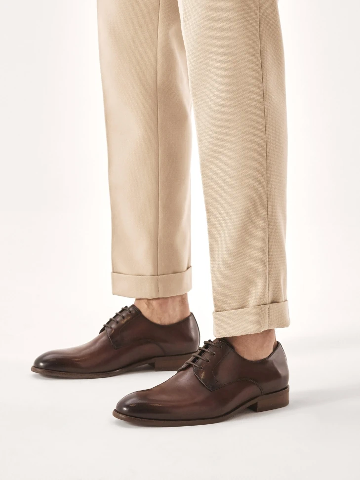 Kazar Elegant Brown Derby Shoes
