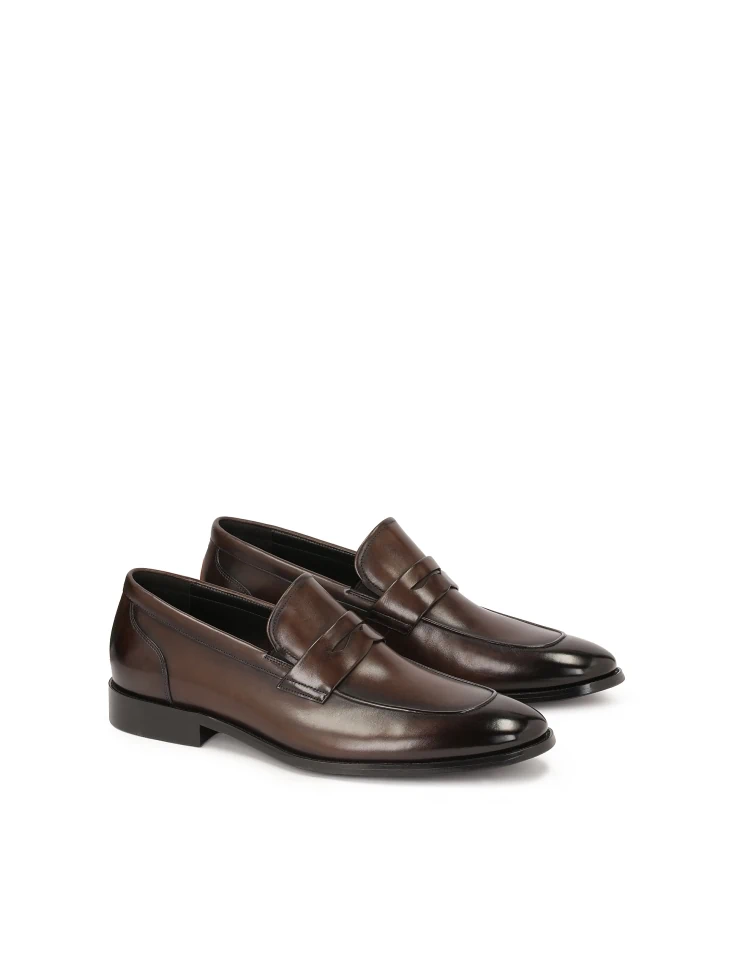 Kazar Elegant Brown Leather Loafers