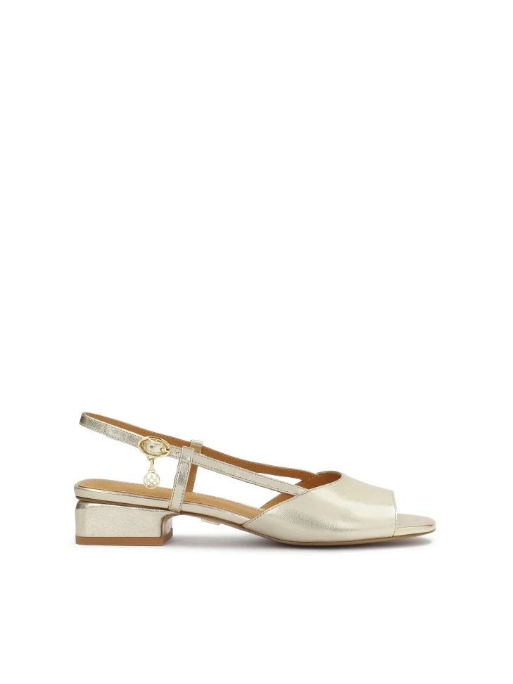 kazar Elegant gold sandals with heel strap