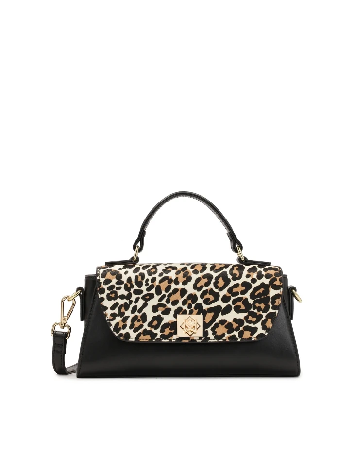 kazar Elegant handbag decorated with leopard print