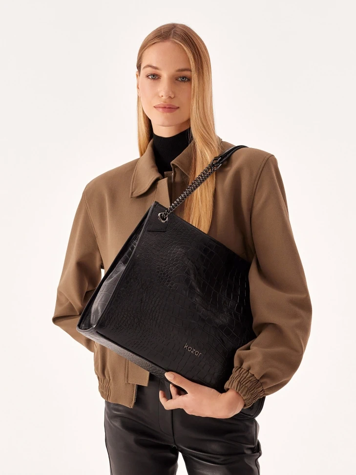 Kazar Elegant Handbag With Chain Handles