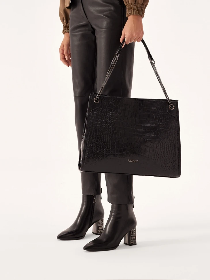 Kazar Elegant Handbag With Chain Handles