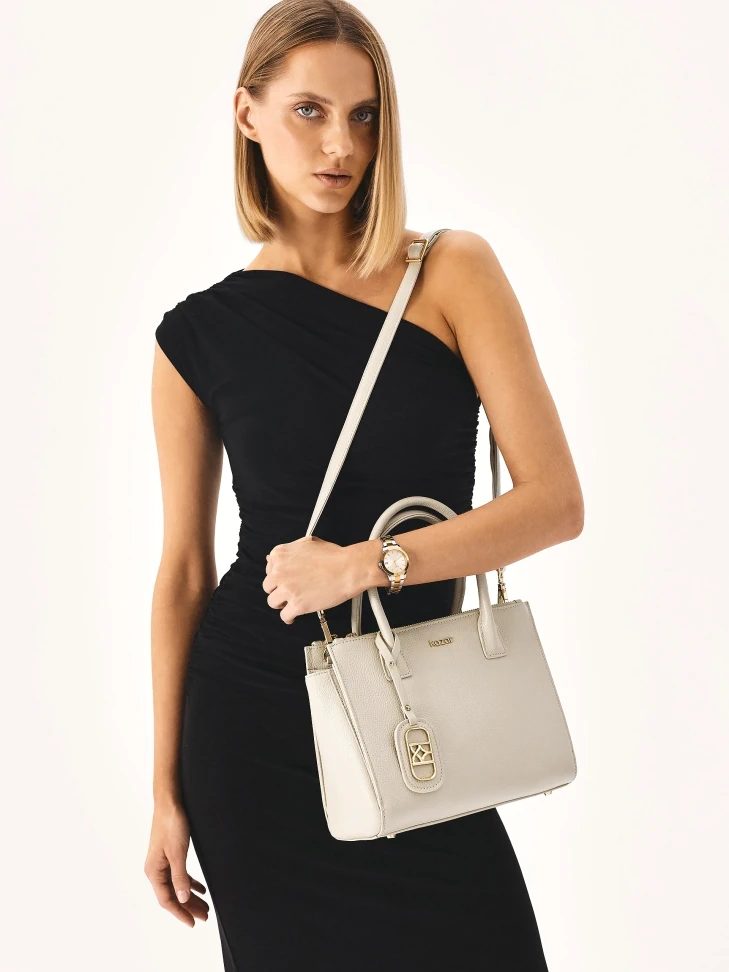 Kazar Elegant Leather Handbag With Handles