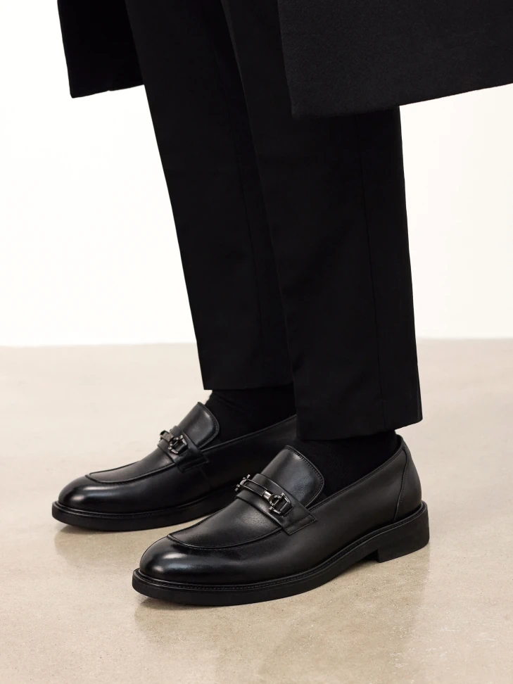 Kazar Elegant Leather Loafers With Buckle