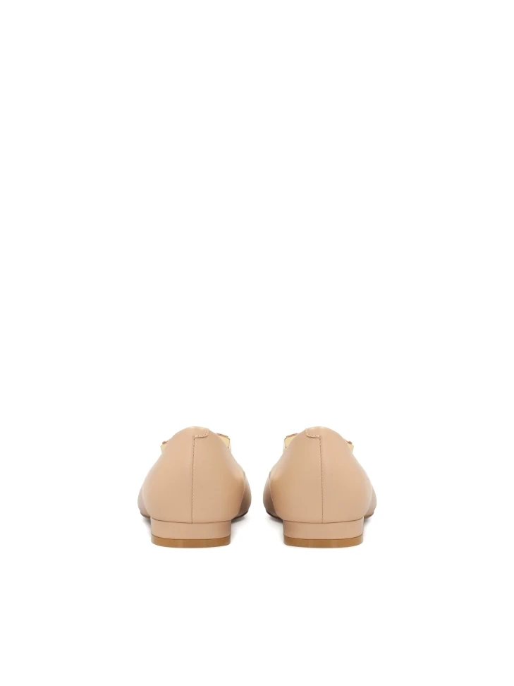 Kazar Elegant Leather Pumps On A Flat Sole
